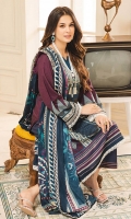 1.25-Meter Front Printed and Embroidered 1.25-Meter Printed Back 0.5-Meter Printed Sleeves 2.5-Meter Lawn Printed Dupatta 2.5-Meter Cotton Trousers