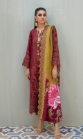 Embroidered leather jacquard shirt Embroidered with printed velvet patch pashmina shawl Embroidered dyed Trouser