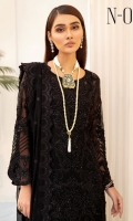 Shirt: - Embroidered Chiffon Dupatta: - Embroidered Chiffon Trouser: - Dyed with Embroidery 