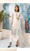 Shirt: - Embroidered Chiffon Dupatta: - Embroidered Chiffon Trouser: - Dyed with Embroidery 