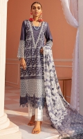 Embroidered Schiffli Lawn Front Embroidered Lawn Schiffli Border Embroidered Lawn Schiffli Sleeves Schiffli Lace Border 1 Schiffli Lace Border 2 Back & Sleeves Plain Lawn Embroidered Chiffon Dupatta Embroidered Dupatta Border Patch Handwork-Embellished Neckline Patch Dyed Cotton Trouser