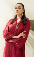 2 piece Ready-To-Wear embroidered khaddar mirror work shirt with khaddar trouser