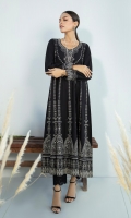 1 piece Ready-To-Wear embroidered khaddar frock
