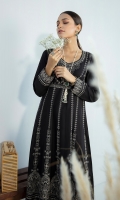 1 piece Ready-To-Wear embroidered khaddar frock