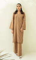 2 piece Ready-To-Wear embroidered khaddar shirt with khaddar trouser