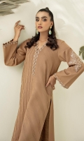 2 piece Ready-To-Wear embroidered khaddar shirt with khaddar trouser