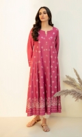 1 piece embroidered slub linen frock
