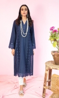 1 piece Ready-To-Wear embroidered schiffli with mirror work cotton shirt