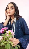 1 piece Ready-To-Wear embroidered schiffli with mirror work cotton shirt