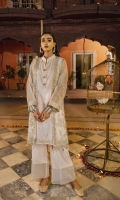 Tilla & thread embroidered raw silk shirt front with plain back: 2meters Organza Gown front and back with Tilla & thread embroidery : 1.50meters Organza Gown sleeves with Tilla & thread embroidery : 0.75meter Oak silk trouser: 2.5meter