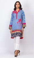 100% Cambric Ready To Wear Digital Kurti Straight shirt with overlapped neckline and straight full sleeves.
