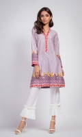 100% Lawn Digital Printed Shirt with V-neckline. Straight shirt and straight full sleeves.