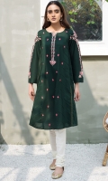 Stitched Lawn Frock Boat Neck With Slit Embroidered Front With Stitching Details Embroidered Sleeves With Anchor Stitches Plain Back