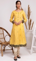 Stitched Lawn Frock Embroidered Front With Neck Line Pearls Embroidered Sleeves Plain Back