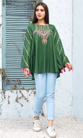 Stitched Lawn Top Boat Neck With Slit Embroidered Front With Gathers Embroidered Sleeves With Tassels Plain Back