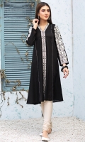 Stitched Lawn Frock V Neck Embroidered Front With Slit At Daaman Embroidered Sleeves Plain Back