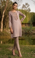 BOAT NECK WITH SLIT EMBROIDERED NECK WITH FRILLS  ANCHOR STITCHES AT FRONT  EMBROIDERED SLEEVES WITH FRILLS PLAIN BACK