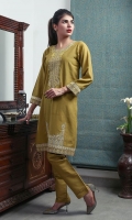 Embroidered Khaddar Stitched 2 Piece Suit 