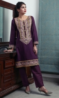 Embroidered Khaddar Stitched 2 Piece Suit