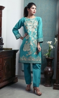 Embroidered Khaddar Stitched 2 Piece Suit