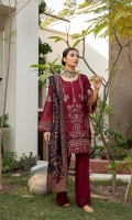 Embroidered Woolen Italian Front: 1.25 Mtrs Plain Woolen Italian Back: 1.25 Mtrs Embroidered Woolen Italian Sleeves: 0.7 Mtrs Woolen Kashmiri Shawl: 2.5 Mtrs Plain Dyed Italian Trousers: 2.5 Mtrs