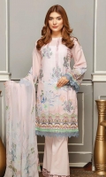 Embroidered Lawn Shirt Printed Chiffon Dupatta Dyed Trouser