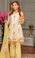 Embroidered Lawn Shirt Printed Chiffon Dupatta Dyed Trouser
