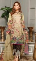 Embroidered Lawn Shirt Printed Chiffon Dupatta Dyed Trouser