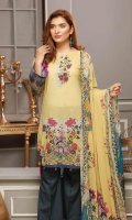 Embroidered Lawn Shirt Printed Chiffon Dupatta Dyed Trouser