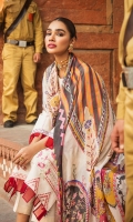 Front: 1.25 Yards Fully Embroidered with Panni Work Back: 1.25 Yards Fully Embroidered Sleeves: 0.75 Yards Embroidered Trouser: Cambric Plain Dupatta: 2.8 Yards Silk Printed