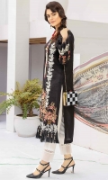 2.5 meters Embroidered Jacquard lawn shirt 0.5 meter Jacquard lawn embroidered sleeves 2.5 meters plain trouser 2.5 meters chiffon Dupatta