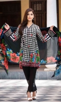 Shirt (2.3M) - Slub Khaddar  Shawl (2.5M) - 100% Wool  Lower (2M) - Cambric Cotton  Embroidery - Neckline  Sleeve Patti  Border+Motif