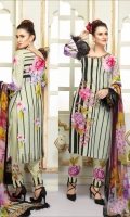 Three pcs embroidered linen suit with chiffon dupatta Three pcs embroidered linen suit with chiffon dupatta