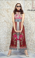 Three pcs embroidered linen suit with chiffon dupatta Three pcs embroidered linen suit with chiffon dupatta