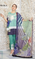 Three pcs embroidered linen suit with chiffon dupatta Three pcs embroidered linen suit with chiffon dupatta