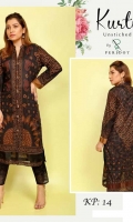 Lawn Unsitch Kurti