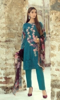 linen embroidered shirt pirnted Dupatta dyed trouser