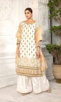 Heavy Embroidered Luxury Chiffon Shirt Exclusive Embroidered Chiffon and Jacquard Dupatta Dyed and Embroidered Trouser