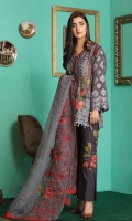 Embroidered Jacquard Shirt Embroidered Chiffon Dupatta Dyed Trouser