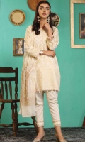 Embroidered Jacquard Shirt Embroidered Chiffon Dupatta Dyed Trouser