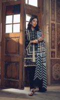 Embroidered Front Digital Printed Back Block Printed Sleeves Wool Shawl Plain Trouser