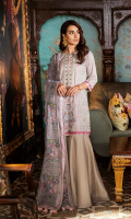 Embroidered Front Digital Printed Back Embroidered Sleeves Embroidered Digital Printed Chiffon Dupatta Jacquard Trouser Embroidered Lace  Embroidered Border Patti for Dupatta