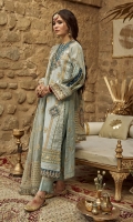 Shirt Dori Embroidered Front Embroidered Back Chatta patti Embroidered sleeves motifs Embroidered Nickline Embroidered Front Border Lace Sheesha Embroidered Motifs (Front) Gotta Embroidered Lace (Sleeves) Gotta Embroidered Front Border Embroidered Sleeves Plain Slip Dupatta Embroidered on organza Embroidered Pallus Embroidered pallus' motifs x6 Embroidered center Lace Embroidered Border Four Sided Trouser Plain on Raw Silk