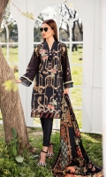 Embroidered Front Digital Printed Back Digital Printed Sleeves Digital Printed Egyptian Lawn Dupatta Dyed Trouser Embroidered Front Lace