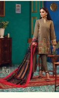 Embroidered Khaddar Front  Embroidered Khaddar sleeves  Printed Khaddar back  100% Pure Wool Shawl  Dyed Khaddar Trouser