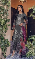 Embroidered Shirt Front Digital Printed Back and Sleeves Digital Printed Silk Dupatta Embroidered Lace Dyed Cambric Trouser