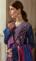 Sequenced Embroidered Front Schiffli Embroidered Sleeve Dyed Bank Dyed Trouser Jacquard Shawl  Schiffli Embroidered Lace