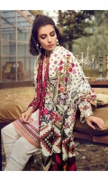 Embroidered Khaddar Shirt Front  Embroidered Khaddar Sleeves  Digital Printed Khaddar Shirt Back   Dyed Khaddar Trouser  Digital Printed Viscose Shawl