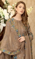 3pc embroidered chiffon suit