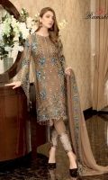 3pc embroidered chiffon suit